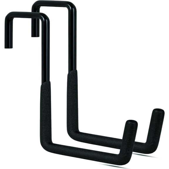 Januofit Rafter Hanger Hook 2 Pcs, Large S Hooks, Upgraded Fence Hangers, Ladder and Bike Hanging Hooks for Storage, Heavy Duty Garage Utility Rafter Hook for Hanging Hose, Plants, Chairs and More