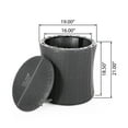 thumbnail image 3 of Noble House Olivo Outdoor Polypropylene Resin Patio Side Table in Dark Gray, 3 of 7