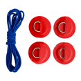 thumbnail image 2 of Lote de 4 parches de anilla en D para kayak, balsa de pesca inflable y cordón elástico. rojo, 2 of 9