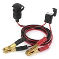 thumbnail image 1 of Car 12V 24V Female Car  Socket to Battery Alligator Crocodile Clips Connector 2FT Car Battery Clamp-on Extension Charge Cable, 1 of 6