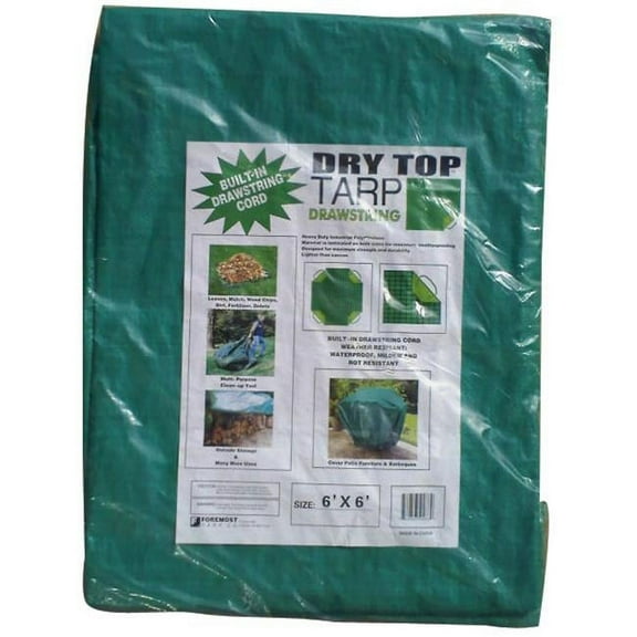 Foremost Tarp 6ft. X 6ft. Tarp With Drawstring