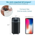 thumbnail image 3 of Car Diffuser Humidifier USB Aromatherapy Essential Oil Air Freshener USB Cool Mist Mini Portable Diffuser for Car Home Office Bedroom (Black),Black, 3 of 8