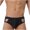 Black A, variant on Mens Swim Briefs Solid Quick Dry Zipper Pocket Low Rise Triangle Breathable Lightweight Lined for Beach Summer