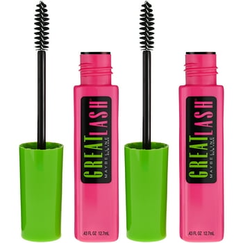 Maybelline Great Lash Washable Maa, Very Black, 2 Count