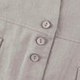 thumbnail image 2 of Ovticza Womens Cotton Linen Vest Casual Loose V Neck Sleeveless Vests Jacket light gray 2XL, 2 of 4