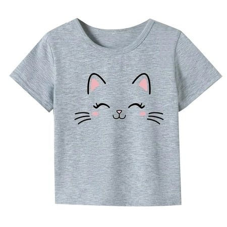 

Kid Tee Shirts Shirt for Kids Kids Toddler Baby Girls Spring Summer Letter Print Short Sleeve Tshirt Clothing