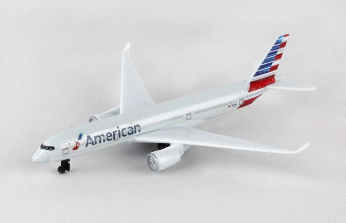 american airlines metal toy plane