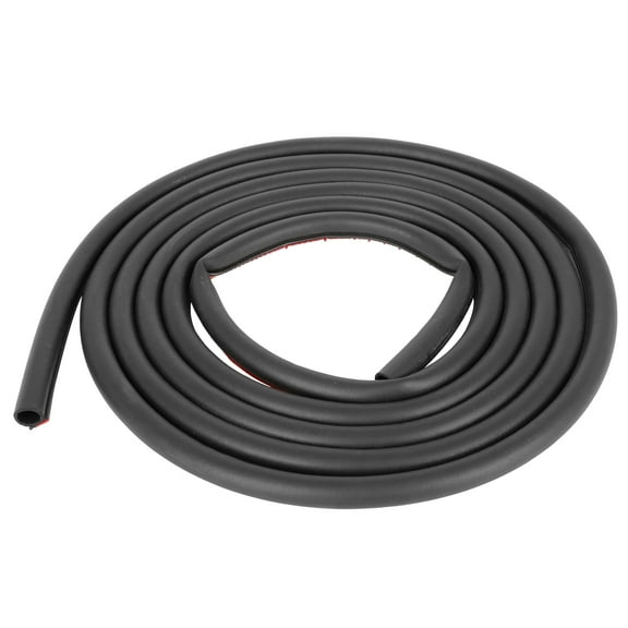 2 Pcs 4m 15x15mm Universal Car D Shape Rubber Weather Waterproof Strip Seal Edge Protector  Trim