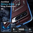 thumbnail image 3 of KOMI Case Compatible with Google Pixel 9/9 Pro Built in Slide Camera Lens Cover+Screen Protector+Finger Ring Holder Kickstand,Heavy Duty Shockproof Full Body Protective Phone Cover, Wine Red, 3 of 5