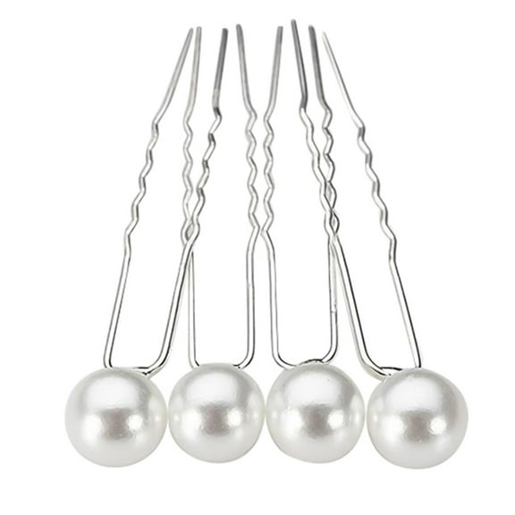 Besufy Hairpin 20Pcs Charm Wedding Bridal Party Hair Pins Clip Barrette White Faux Pearl Hairpins