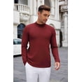 thumbnail image 6 of COOFANDY Men's Mock Turtleneck Sweaters Long Sleeve Casual Knit Shirts Half Neck Thermal Lightweight Pullover Sweater, 6 of 9