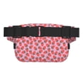 thumbnail image 3 of Fotbe Strawberry Cangurera Cuadrada con Estampado de Doble Capa, Bolsa de Cintura Ajustable Mini para Hombres y Mujeres, 3 of 9