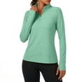 thumbnail image 3 of ZQGJB Women's UPF 50+ Sun Shirts 1/4 Zip Lightweight Long Sleeve Summer Tops UV Protection Quick Dry Golf Shirts with Thumb Hole, 3 of 7
