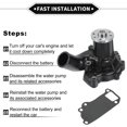 thumbnail image 6 of Unique Bargains Water Pump for Isuzu 6BD1 6BD1T No.1136108190/5136100262/1136108770 with Gasket Kit, 6 of 6