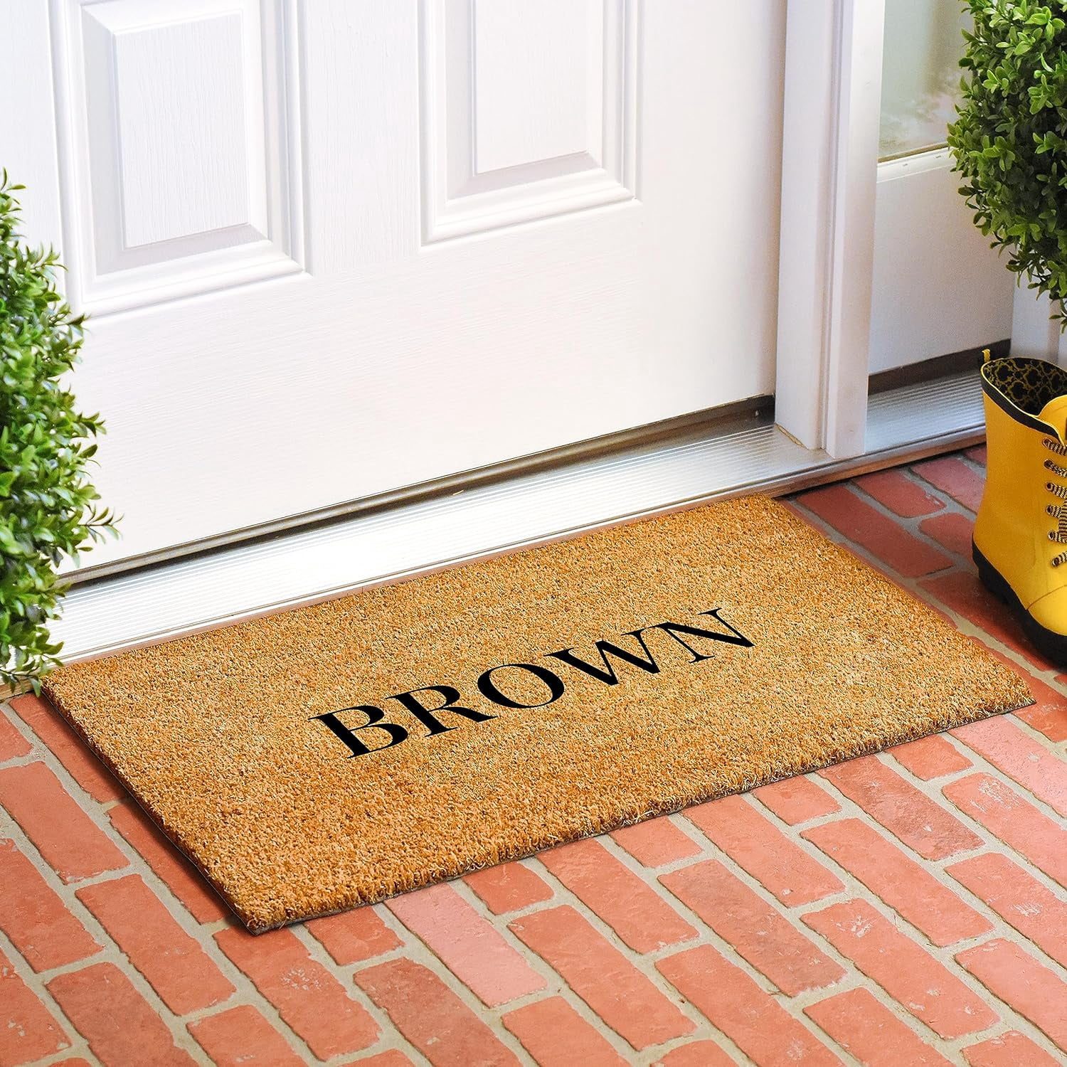 Calloway Mills 111211729 Bold Brown Personalized Doormat 17" x 29"