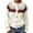 Beige, variant on Nordic Pattern Toggle Cardigan For Women Long Sleeve Crew Neck Warm Knit Christmas SweatersS-3XL