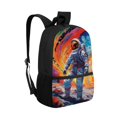 thumbnail image 2 of HUIACONG Colorful Astronaut School Backpack for Daily Student Use Lightweight Multi Compartment Large Capacity for Boys Girls Ages 6‑18 Back to School, 2 of 6