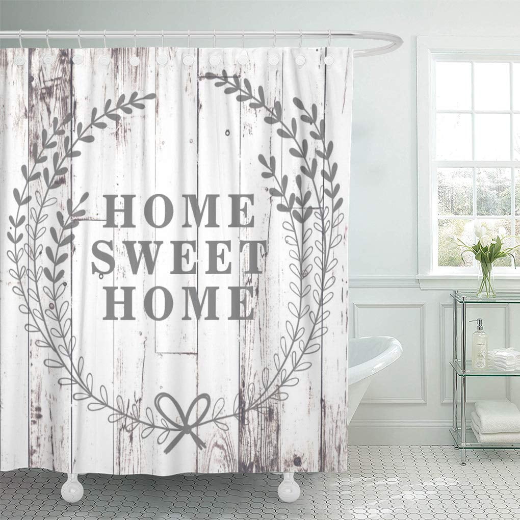 Shabby Farm Cottage Chic Fabric Shower Curtain White Rosettes 72” X 72” NWT 
