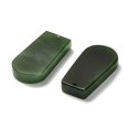 thumbnail image 2 of Dyed Natural Jade Pendants Arch Shaped Charms Dark Green 29.5-30x15-15.5x4-5mm Hole: 0.9-1mm, 2 of 3