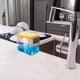 thumbnail image 4 of 2 dispensadores de jabón para platos y soporte de esponja para fregadero de cocina, esponja incluida, 13 onzas, plata metálica, 4 of 5