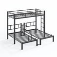 thumbnail image 5 of Ktaxon Metal Twin Triple Bunk Bed, Twin over Twin over Twin XL Bed Frame for 3, Separates Into 3 Twin Beds, Black, 5 of 9