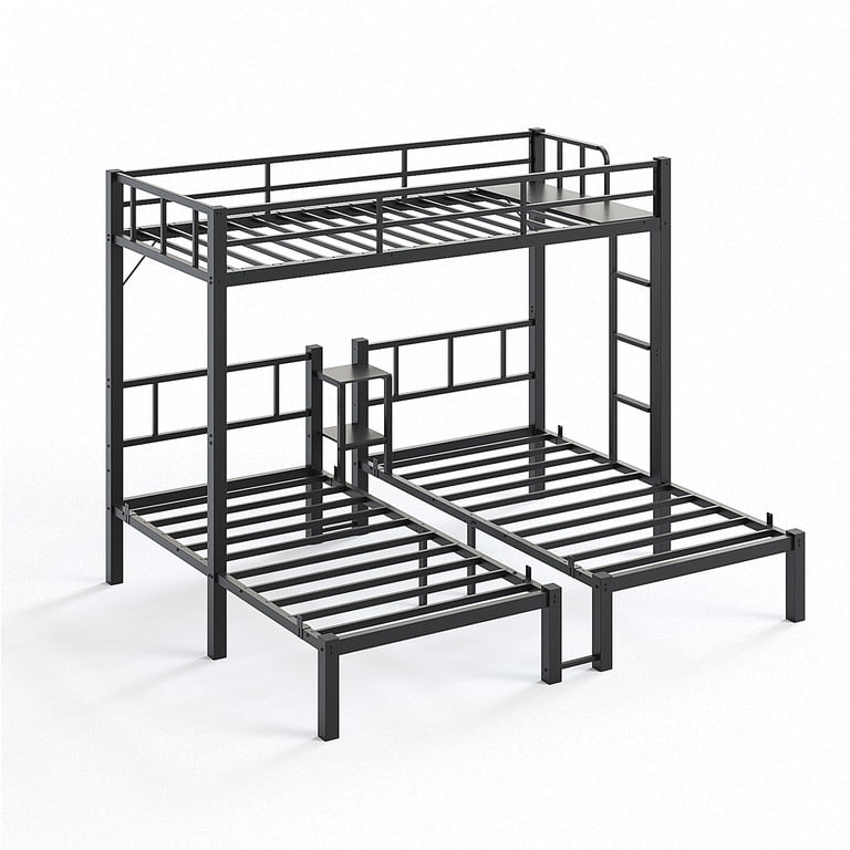 Ktaxon Metal Twin Triple Bunk Bed, Twin over Twin over Twin XL Bed