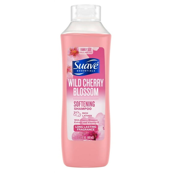 Suave Essentials Shampoo Wild Cherry Blossom 22.5 Ounce (665ml) (Pack of 3)