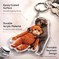 thumbnail image 2 of Punch Keychain Decoration | Cute Monkey Holding Plush Toy | Protect Punch The Monkey Keychain for Backpack Purse Car Keys(C), 2 of 5