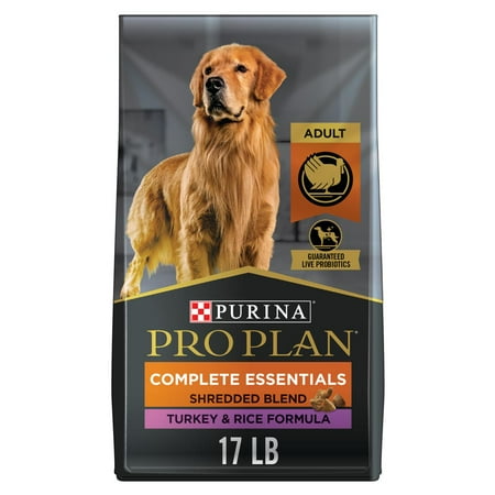 UPC: 0038100190727 | Purina Pro Plan High Protein Dog Food With Probiotics for Dogs Shredded Blend Turkey & Rice Formula 17 lb. Bag
