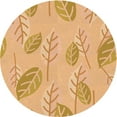 thumbnail image 1 of Ahgly Company Indoor Round Patterned Carrot Orange Area Rugs, 4' Round, 1 of 6
