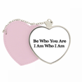 thumbnail image 1 of Ser tu mismo cita inspiradora Bolsa de viaje Mirror maquillaje corazón rosa, 1 of 4