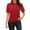 Red, variant on Trendy Summer Collared Tops for Women - Short Sleeve Vacation, Office Casual Blouses 2025 (Wrinkle-Resistant, Lightweight) Red XXL