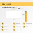 thumbnail image 4 of HOUSELABELS Compatible DYMO 30387 Internet Postage Labels (2-5/16" x 10-1/2"), strong permanent adhesive, compatible with DYMO LW 450, 4XL, Rollo & Zebra Desktop Printers, 50 Rolls /5000 Labels, 4 of 8