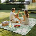 thumbnail image 5 of Fsddascl Summer Green Palm Leaf Outdoor Rug for Patio/Deck/Porch, Non-Slip Large Area Rug 6 x 9 Ft, Tropical Plants Botanical Starfish Indoor Outdoor Rugs Washable Area Rugs, Camping Rug Carpet, 5 of 5