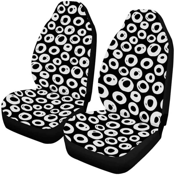 Fmshpon Set Of 2 Car Seat Covers Cute Polka Dots Universal Auto Front Seats Protector Fits For Suv Sedan Truck Com - Black And White Polka Dot Car Seat Covers Fmshpon Set Of 2 Car Seat Covers Cute Polka Dots Universal Auto Front Seats Protector Fits For Suv Sedan Truck Com - Black And White Polka Dot Car Seat Covers