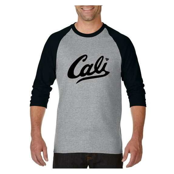 MmF - Mens Raglan Sleeve Baseball T-Shirts, up to Size 3XL - California Cali