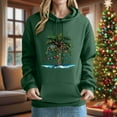 thumbnail image 2 of Cavosen Christmas Plus Size Tops for Women Long Sleeve Cute Pullover Palm Tree Solid Stretch Blouses Party Shirt Tops, 2 of 4