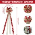 thumbnail image 2 of Dalrosia Christmas Tree Topper, Large Christmas Bow Tree Topper, for Xmas Ornament Holiday Home Wedding Thanksgiving Indoor/Outdoor Decoration, 2 of 5