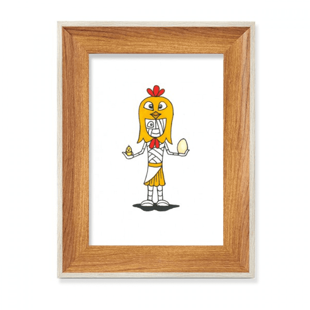 Egipto momia Horus sombrero de pollo Escritorio Marco de fotos de madera Pantalla Imagen Arte Pintura Múltiples conjuntos