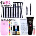 thumbnail image 1 of Poly Uv Gel Nail Builder Extension Kit LED Lamp Nail Gel Polish Set Extension Polygel Nail Kit 10 piece set, 1 of 5