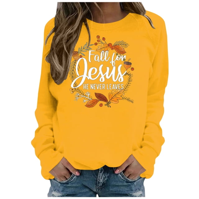 Longues T-Shirt Blouse Mode Femmes à Manches Col Rond Imprimé Chandail en Molleton Hauts