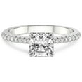 thumbnail image 3 of 1 Carat IGI Certified Cushion Shape Lab Grown Diamond Engagement Ring | 14K White Gold | Etienne Secret Halo Diamond Ring | FG-VS1-VS2 Quality Friendly Diamonds, 3 of 4