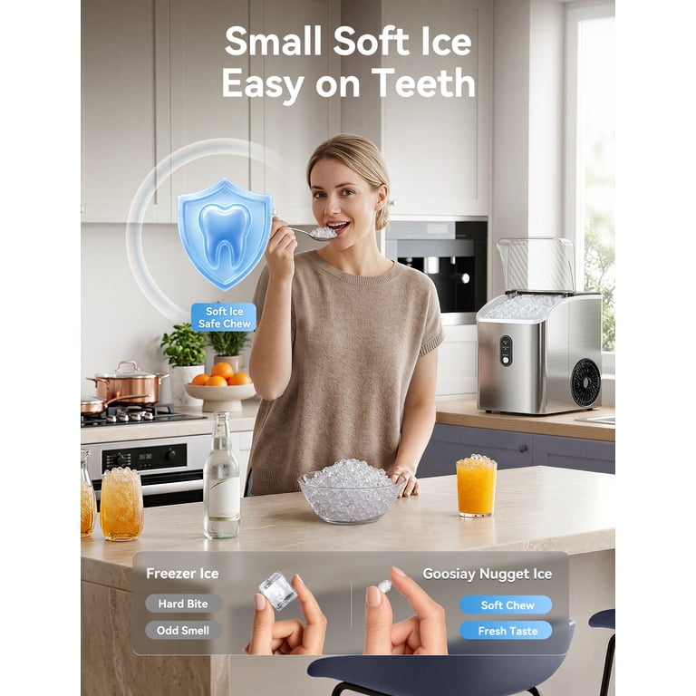 Goosiay Stainless Steel Nugget Ice Maker, 33 lbs Per Day photo 7