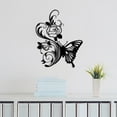 thumbnail image 6 of yotijay Butterfly Metal Wall Art Decor Display Home Decor Accent Gift Wall Sculpture for With Flowers, 6 of 9