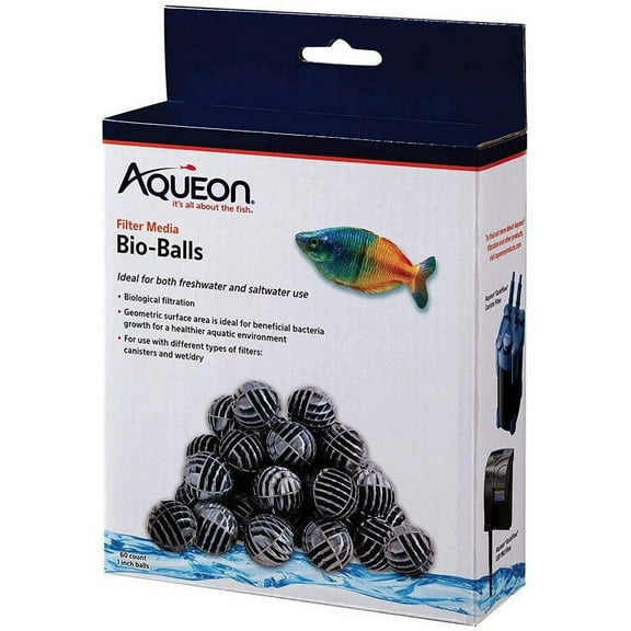 Aqueon QuietFlow Bio Balls Filter Media [Aquarium, Filter Bio-Media] 60 count