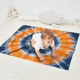 thumbnail image 2 of Orange Blue White Tie Dye Mandala Pattern Blanket,Comfortable Soft Flannel Throw Blanket,All Season,Warm Lightweight Blankets for Sofa Bed Couch Living Room Chair,30"x40", 2 of 4