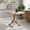 Beige, variant on Demi Bonn Wooden Dining Table with Round Tabletop and Curved Trestle Legs, Modern Kitchen Table Furniture for Dining Room, Dinette, Brown