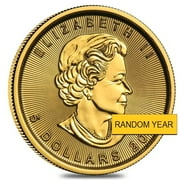 Royal Canadian Mint 1/10 oz Gold Maple Leaf Coin (Random Year)