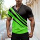 thumbnail image 2 of Summer Men'S Button Up Stand Up Collar Short Sleeved Shirt Casual Fashion Top S, 2 of 5