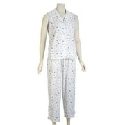 Women's Plus Purple Pansy Knit Pajamas